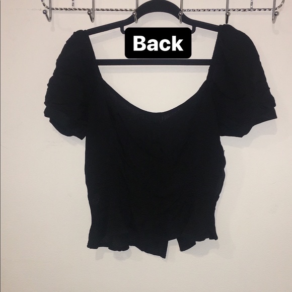 BooHoo Black Button Through Blouse - Size 6 - Picture 8 of 8